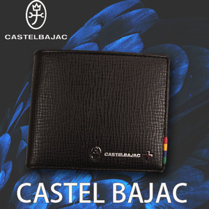 [CASTEL BAJAC] カステルバジャック 　二つ折り財布　折り財布　クロ　057615