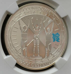 2012年 イギリス　NGC PF70UC ロンドンオリンピック カウントダウン5ポンド銀貨 NGC G.BRITAIN S5PND OLYMPICS-COUNTDOWN PF70 ULTRA CAMEO