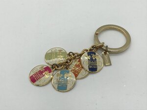 ■【YS-1】 コーチ COACH ■ ロゴ ディスク チャーム キーリング ■ キーホルダー ゴールド系 × マルチカラー 【同梱可能商品】K■