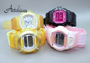 ☆時計☆1円～☆CASIO (カシオ)☆Baby-G クォーツ 腕時計4本セット☆稼動品☆電池交換済み☆『VRW-190』