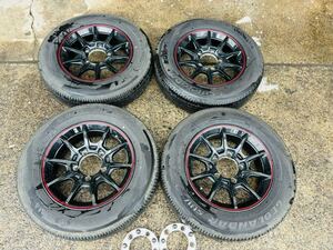 スズキジムニー 175/80R16 アルミホイールセット ET 20 16*5.5J 5穴 PCD 139.7 タイヤ ヨコハマ GEOLANDAR SUV 2019年製 4本セット