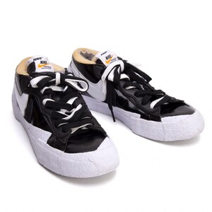 サカイ×ナイキsacai×NIKE BLAZER LOW ローカットスニーカー 黒白26cm