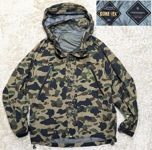 【初期★表面美品】Мサイズ A BATHING APE 迷彩柄GORE-TEXスノボジャケット/マウンテンパーカー◆1stカモ☆アベイシングエイプ (9)