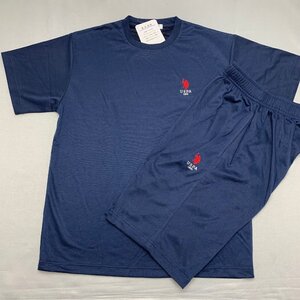 【送料無料】【新品】US.POLO.ASSN メンズTスーツ（吸水速乾）　　L　 　ネイビー★32263