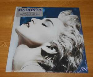 ■マドンナ(MADONNA)LP【TRUE BLUE/トゥルー・ブルー】シュリンク・シール付/U.S.A.盤/パパ・ドント・プリーチ/ラ・イスラ・ボニータ♪