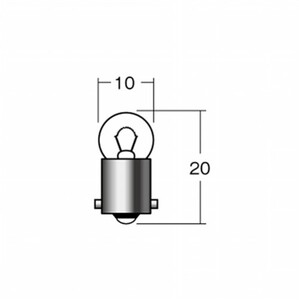 M＆H バイク メーター球 B7111 12V1.7W BA9S B-7111