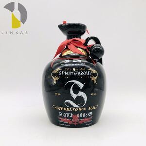 【未開栓】SPRINGBANK スプリングバンク 12年 キャンベルタウン 750ml 43% 1467g 陶器ボトル 黒 WH0000108185