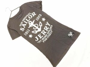 SAILOR JERRY セーラージェリー プリント Tシャツ sizeS/チャコール ■◆ ☆ eha2 レディース