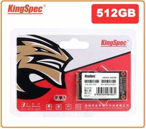 ■新品!!国内対応&90日保証■KingSpec SSD mSATA 512GB 内蔵型 MT-128 3D 高速 3D NAND TLC デスクトップPC ノートパソコン DE023