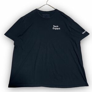 Y17★USA古着★asurion アシュリオン 半袖Tシャツ ワンポイントロゴ ヴィンテージ ビッグシルエット 4L相当 ブラック ユニセックス 万能