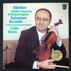 Salvatore Accardo Sibelius Violin Concerto オランダ盤 9500675 クラシック