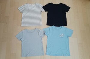 140 綿100％ 女児 Tシャツ　4枚セット　水色系 ちびまる子ちゃん　コジコジ