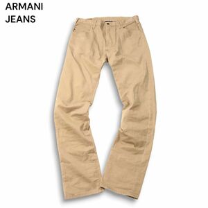 ARMANI JEANS アルマーニ ジーンズ 【COLOREDENIM】 ロゴ パッチ★ ストレッチ スリム パンツ Sz.32　メンズ　I4B01543_8#R