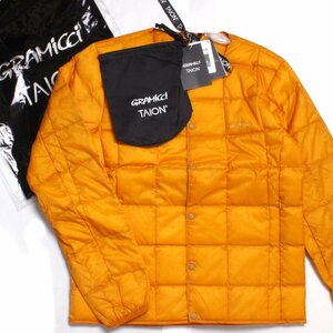 23AW【新品・定価12,100円】GRAMICCI×TAION INNER DOWN JACKET XS GOLD G3FU-J101-TG グラミチ タイオン インナーダウンジャケット