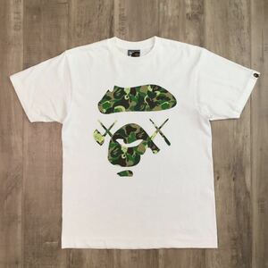 ★激レア★ KAWS × BAPE bendy ABC camo green Big face Tシャツ Mサイズ カウズ a bathing ape エイプ ベイプ アベイシングエイプ qg5