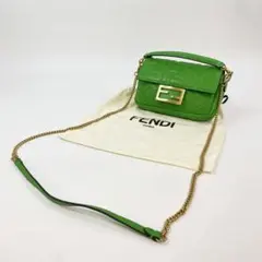 美品 フェンディ FENDI バケット グリーン 2wayショルダーバッグ