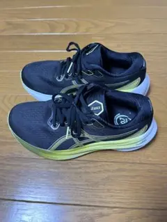 ASICS ランニングシューズ ゲルカヤノ　メンズ　25cm 黒/黄