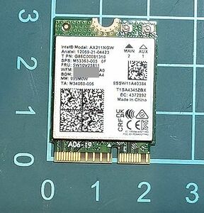 【送料無料】Intel Wi-Fi6 Bluetooth AX211NGW ノートパソコン用無線LANカード ②