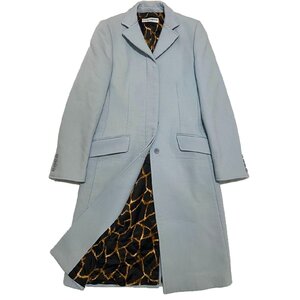 DOLCE&GABBANA ドルチェアンドガッバーナ チェスターコート X0522 3461 アニマル柄裏地 ライトブルー サイズ38 レディース