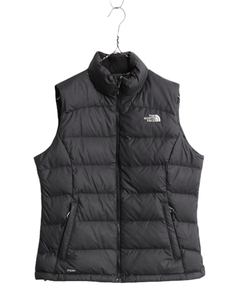 ノースフェイス ヌプシ ダウン ベスト レディース M The North face アウトドア NUPTSE 700フィル フルジップ 重ね着 前開き パッカブル 黒