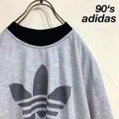 90‘s adidas アディダス ビッグロゴ サイドストライプ リンガーt