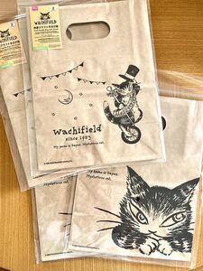 猫のダヤン 40周年×DAISOコラボ　角底クラフト手提げ袋2種♪わちふぃーるど♪DAYAN♪WACHIFIELD ♪