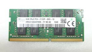 ノートパソコン用メモリ SKhynix 8GB 2R×8 PC4-2133P ×1枚 中古動作品(A230)