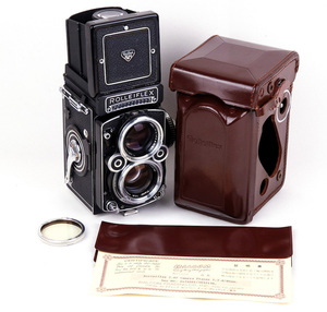 【美品】ローライRolleiflex 2.8F zeiss Planar 80mm F2.8 最後期 ブラック 番号一致保証書付き