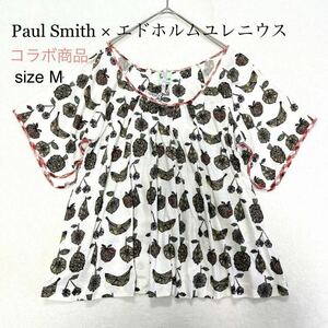 【良品】Paul Smith × エドホルムユレニウスコラボ カットソー Tシャツ 総柄 M 希少