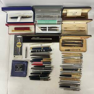 1円~【まとめ売り】万年筆 ボールペン WATERMAN PARKER CROSS SHEAFFER PELIKAN MONTBLANC PILOT 等 ペン先 585 18K 750 刻印入有 J101885