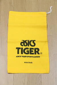 asics TIGER（アシックスタイガー）巾着シューズ袋　黄色/イエロー　靴　クツ　長期保管品