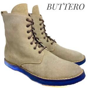 ☆即決・送料無料☆【未使用に近い】BUTTERO ブッテロ SERRA スウェードブーツ グレー 28cm 革靴 カジュアル ブーツ 本革 本皮 メンズ