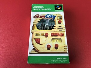 ◆SimCity シムシティー/箱・取説付/スーパーファミコンソフト/SHVC-SC　＃S23YY1