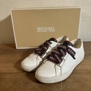 元箱付 MICHAEL KORS スニーカー US6M ホワイト マイケルコース