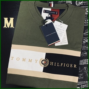 ★完売★再入手不可能★ ICON INSERT TEE ロゴ刺繍　カーキ　Mサイズ　TOMMY HILFIGER #ngTOMMY