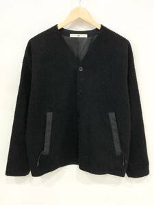 soe NAPPING WOOL NO-COLLAR BLOUSON フリース ボア ノーカラー ジャケット ブルゾン 黒 1153-41-011 ソーイ■0821H⑦