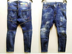 ◇即決[48]DSQUARED2 19SS TIDY BIKER JEAN S74LB0542 ストレッチ デニム スリム バイカー パンツ■6542