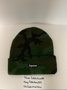 【新品】 Supreme　シュプリーム　CLASSIC BOX Logo WOODLAND CAMO Beanie ビニ キャモ 　帽子　F 希少