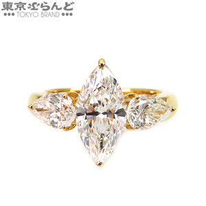 101714431 ミキモト MIKIMOTO マーキースカット ダイヤモンド リング K18YG 11.5号相当 2.04ct 総1.25ct リング・指輪 レディース 仕上済