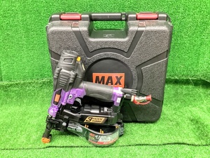 中古美品 MAX マックス 高圧 41mm ターボドライバ ねじ打ち機 HV-R41G5 ※本体+ケース 限定色パープル