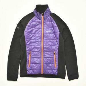 ★デサント社製！ マーモット Marmot 中綿 フリース ジャケット M パープル x ブラック POLARTEC ポーラテック ウィンド ウェア 登山 ★