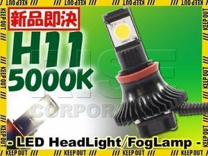 CREE製 バイク用 H11 LED ヘッドライト フォグランプ 5000K 5000ケルビン 1灯分 冷却ファン付き 高性能デジタルコントローラー 12V・24V用