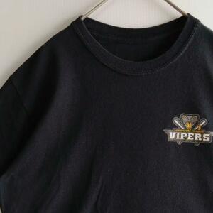 775 半袖Ｔシャツ Mサイズ相当 US古着 VIPERS ブラック黒