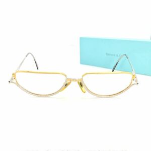 希少 vintage Tiffany ティファニー プラチナ コンビ ツイスト金具 眼鏡 メガネ