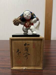 委託品ミ　5.28 加賀人形　獅子舞　晃山作　中古品　ヤ60