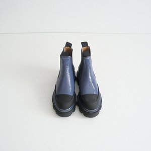 2023 / GANNI ガニー / Cleated Low Chelsea Boot Naplack Transp Welt サイドゴアブーツ 36 / 2306-0578