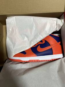 【新品未使用未着用タグ付き】Nike Dunk High Retro Orange and Deep Royal サイズ:US8.5 26.5㎝