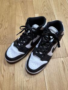 NIKE DUNK HI RETRO US9.0 27.0cm ナイキ ダンク ハイ レトロ　白黒