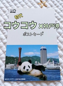 初期 2001年『 コウコウ× 神戸港 』ポストカード 王子動物園　リーリーシンシン