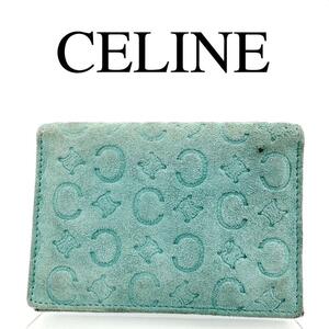 CELINE セリーヌ カードケース 名刺入れ Cマカダム 総柄 スエード